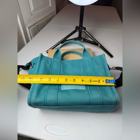 Marc Jacobs Women's The Mini Tote Bag, Wasabi, Green, Blue, Graphic, USED - Picture 5 of 14